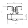 Кран кульовий ШШМ Koer Extreme KE.219-15 - 1/2" MM ручка "метелик" червона (KR5762)