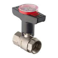 Кран шаровой с пластиковой ручкой и термометром Koer KR.240 - 1" ГГ (KR3119)