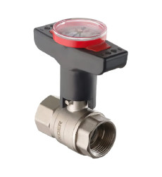 Кран шаровой с пластиковой ручкой и термометром Koer KR.240 - 3/4" ГГ (KR3118)