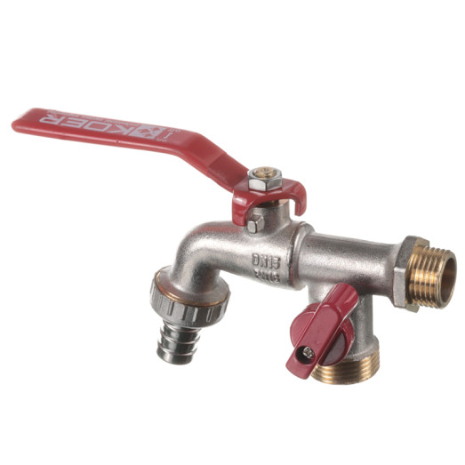 Кран полива 1/2" с дополнительным выходом KOER KR.248 (KR3071)