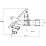 Кран полива с ухом под замок Koer KR.249 - 1/2" (KR3072)