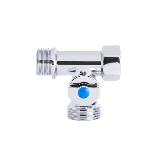 Кран приладовий кульовий SD Plus 1/2"х3/4"х1/2" ЗЗВ SD186W152015