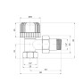 Кран радиаторный Icma 1/2" 30x1,5 угловой №778 (82778AD06)