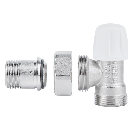 Кран радиаторный Icma 1/2" угловой под фитинг, без ручки №827 (82827AD06)