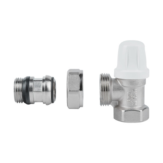 Кран радиаторный Icma 1/2" с антипотеканием угловой без ручки №952 (82952AD06)