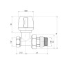 Кран радиаторный Icma 1/2" с антипротечкой прямой №813+940 (82813AD06940)