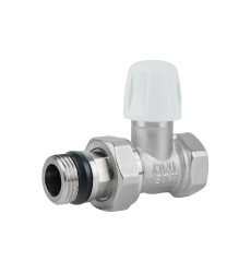 Кран радіаторний Icma 1/2" з антипротіканням прямий без ручки №815+940 (82815AD06940)