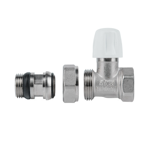 Кран радіаторний Icma 1/2" з антипротіканням прямий без ручки №815+940 (82815AD06940)