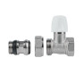 Кран радіаторний Icma 1/2" з антипротіканням прямий без ручки №815+940 (82815AD06940)