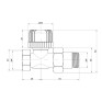 Кран радиаторный Icma 3/4" 28x1,5 прямой №775 (82775AE06)