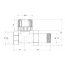Кран радиаторный Icma 3/4" 30х1,5 прямой №779 (82779AE06)