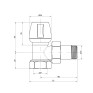 Кран радиаторный Icma 3/4" угловой №803 (82803AE06)