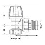 Кран радиаторный Icma №803+940 угловой 3/4" с ручкой