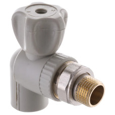 Кран радіаторний кутовий 20x1/2M" PPR (латунна куля) EUROPRODUCT EP.0120 (EP4045)