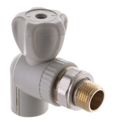 Кран радіаторний кутовий 20x1/2M" PPR (сталева куля) EUROPRODUCT EP.0119 (EP4044)