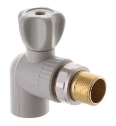 Кран радіаторний кутовий 25x3/4M" PPR (латунна куля) EUROPRODUCT EP.0122 (EP4047)