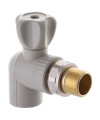 Кран радіаторний кутовий 25x3/4M" PPR (сталева куля) EUROPRODUCT EP.0121 (EP4046)