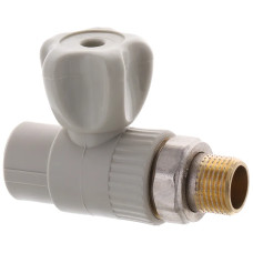 Кран радіаторний прямий 20x1/2M" PPR (латунна куля) EUROPRODUCT EP.0124 (EP4049)