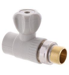 Кран радіаторний прямий 25x3/4M" PPR (латунна куля) EUROPRODUCT EP.0126 (EP4051)