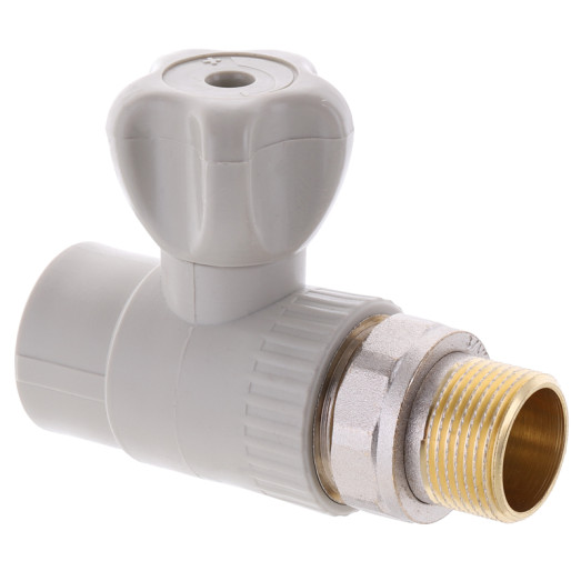 Кран радіаторний прямий 25x3/4M" PPR (латунна куля) EUROPRODUCT EP.0126 (EP4051)