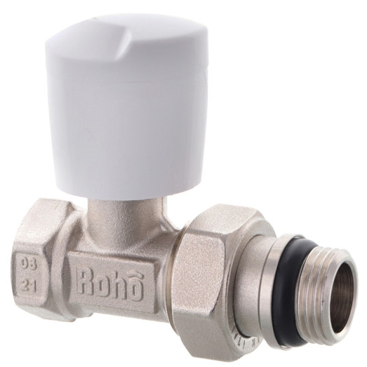 Кран радиаторный Roho R5561-050 - 1/2" прямой (антипротекание) (RO0131)