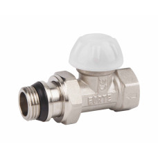 Кран радиаторный SD Forte Powerful 1/2" с антипротеканием прямой (SF231W15)