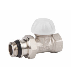Кран радиаторный SD Forte Powerful 1/2" с антипротеканием прямой (SF231W15)