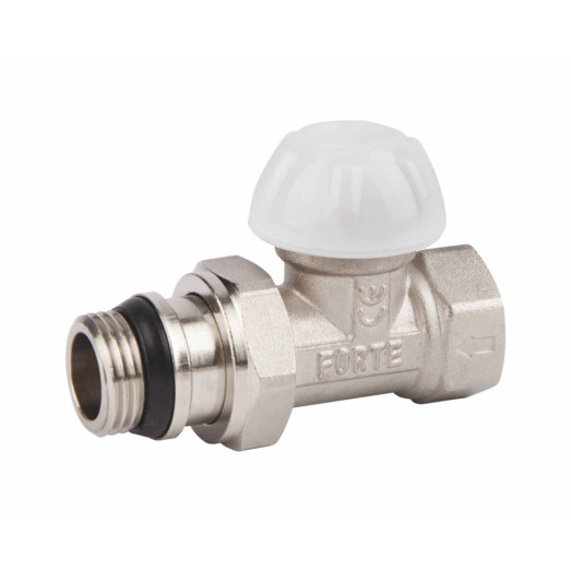 Кран радиаторный SD Forte Powerful 1/2" с антипротеканием прямой (SF231W15)