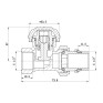 Кран радиаторный SD Forte Powerful 1/2" с антипротеканием прямой (SF231W15)