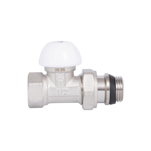 Кран радиаторный SD Forte Powerful 1/2" с антипротеканием прямой (SF231W15)