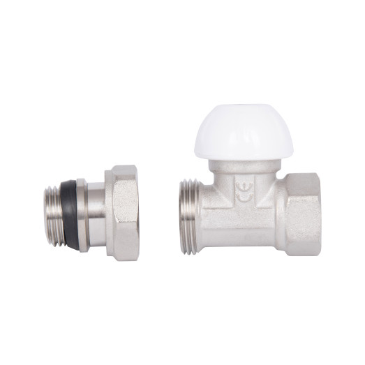 Кран радиаторный SD Forte Powerful 1/2" с антипротеканием прямой (SF231W15)