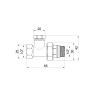 Кран радиаторный SD Plus 1/2" ВН с антипротечкой прямой (SD227W15)
