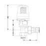Кран радиаторный термостатический Icma 3/4" ВН угловой №764+940 (82764AE06940)
