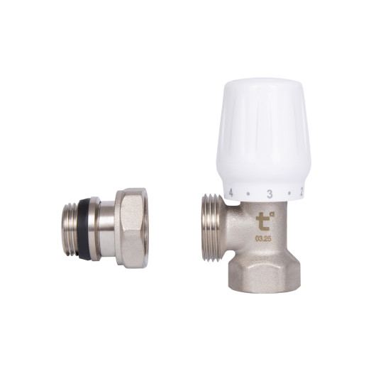 Кран радиаторный Thermo Alliance Base 1/2" ВН с антипротеканием угловой SD228W15
