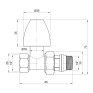 Кран радиаторный Thermo Alliance Base 1/2" ВН с антипротечкой прямой (SD226W15)