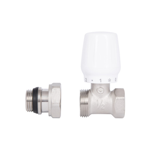 Кран радиаторный Thermo Alliance Base 1/2" ВН с антипротечкой прямой (SD226W15)