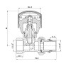 Кран радиаторный Thermo Alliance Standart Powerful 1/2" ВН с антипротеканием прямой (SF230W15)