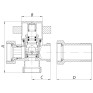 Кран трехходовый 3/4x3/4x3/4 KOER KR.520 (KR0110)