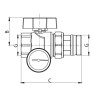 Кран с американкой "антипротечка" с термометром прямой Koer KR.1032-Gi - 1" (KR2893)