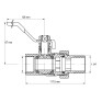 Кран з американкою 1 1/4" ручка важіль Koer KR.229 (KR0150)