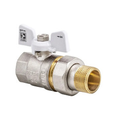 Кран з американкою 1" Koer KR.227.W білий (KR0098)