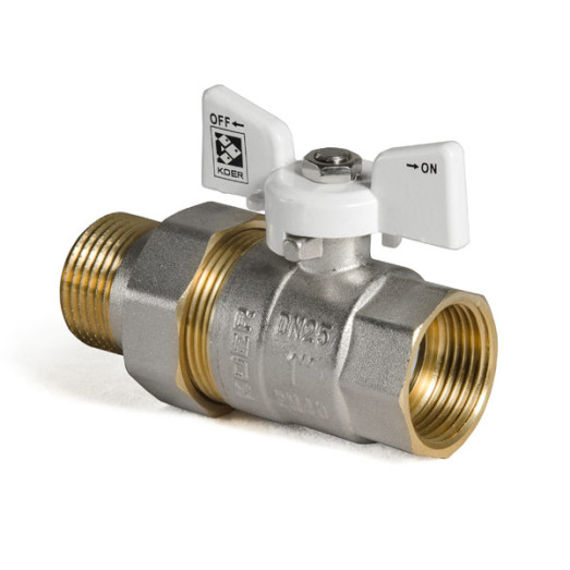 Кран з американкою 1" Koer KR.227.W білий (KR0098)