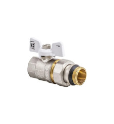 Кран з американкою 1/2" "антипротікання" Koer KR.227.W-Gi білий (KR0190)
