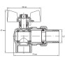 Кран з американкою 1/2" "антипротікання" Koer KR.228-Gi кутовий (KR0196)