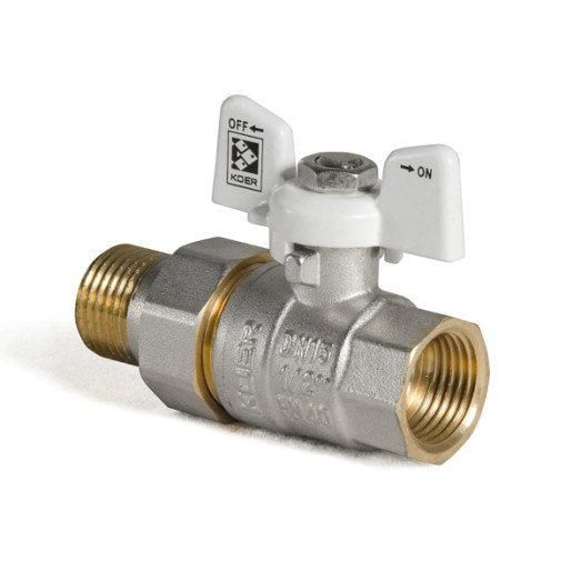 Кран з американкою 1/2" Koer KR.227.W білий (KR0015)