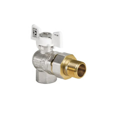 Кран з американкою 1/2" Koer KR.228.W кутовий білий (KR0099)