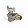 Кран з американкою 1/2" Koer KR.228.W кутовий білий (KR0099)