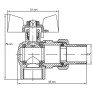 Кран з американкою 3/4" "антипротікання" Koer KR.228-Gi кутовий (KR0194)