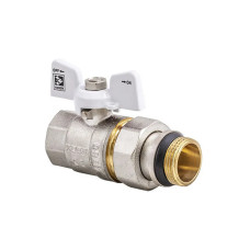 Кран з американкою 3/4" "антипротікання" Koer KR.227.W-Gi білий (KR0192)