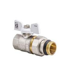 Кран з американкою 3/4" "антипротікання" Koer KR.227.W-Gi білий (KR0192)